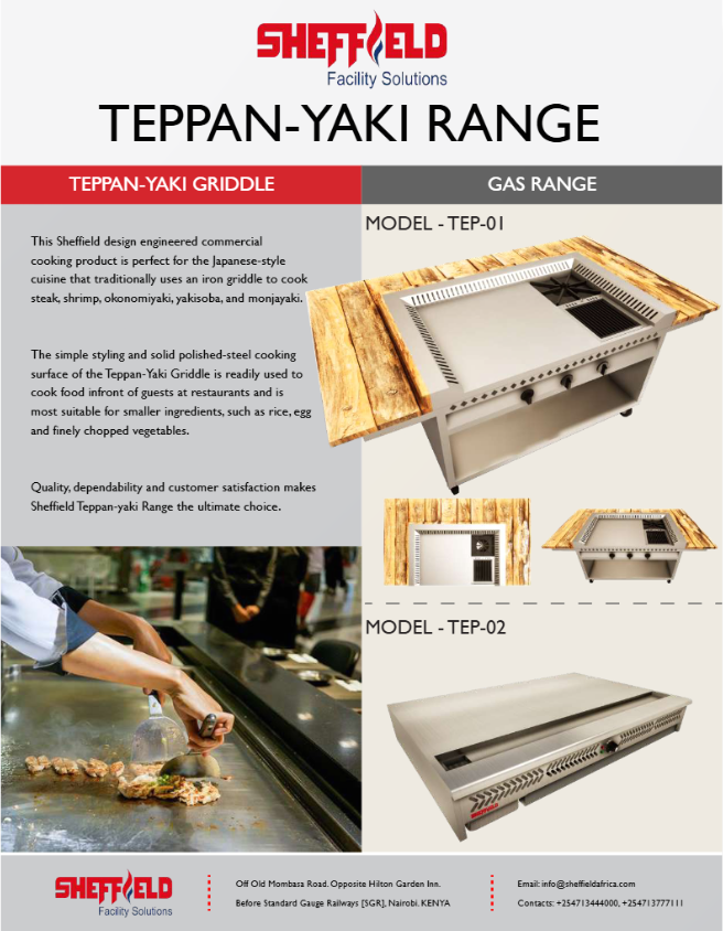 Teppanyaki Product Catalogue