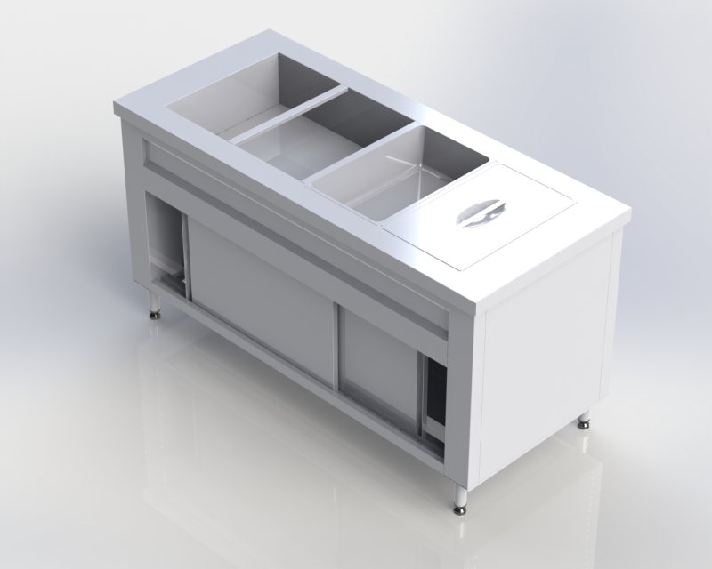 BAIN MARIE WITH HOT CUPBOARD 4 CONTAINERS - BAIN MARIES Kenya