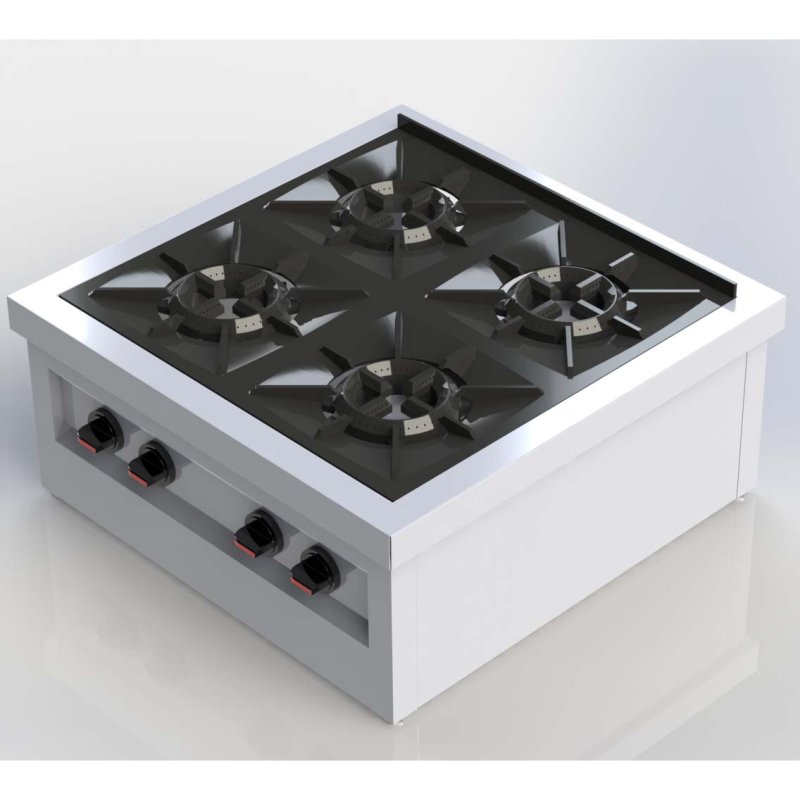 4 Burner Low Pressure Cooker Table Top - SHEFFIELD FABRICATIONS