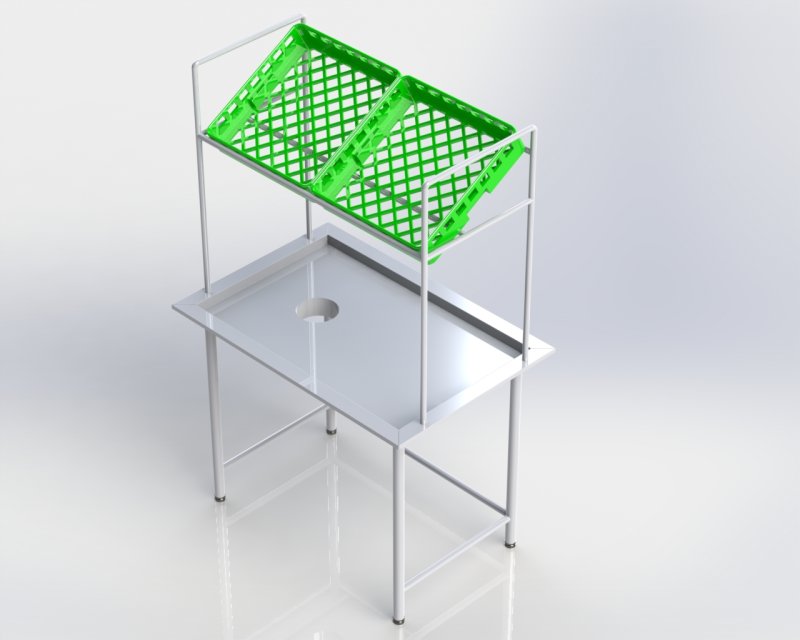 Receiving Table With Overshelf Rto1207R - SHEFFIELD FABRICATIONS