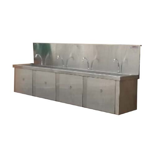 FOUR SECTIONS KNEE PRESS WALL MOUNTED TROUGH SINK WMTS2404 - HAND WASH BASINS Kenya