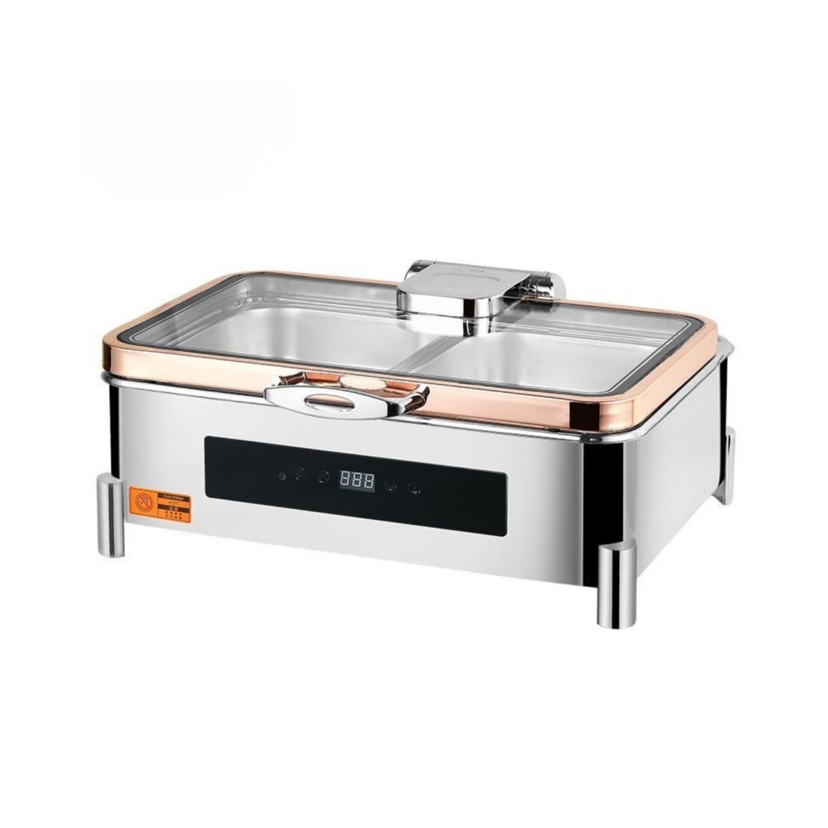 ELECTRIC CHAFING DISH GOLDEN FRAME RECTANGLE 9L - CHAFING DISHES Kenya